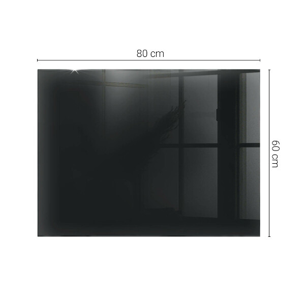 Blat masă dreptunghiular Negru solid elegant