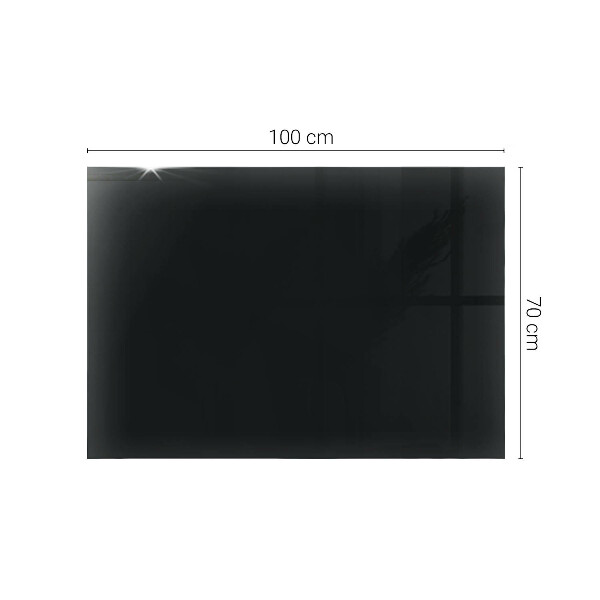 Blat masă dreptunghiular Negru solid elegant
