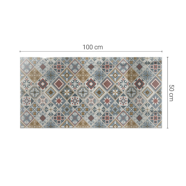 Blat masă dreptunghiular Mozaicuri decorative cu detalii