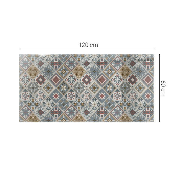 Blat masă dreptunghiular Mozaicuri decorative cu detalii