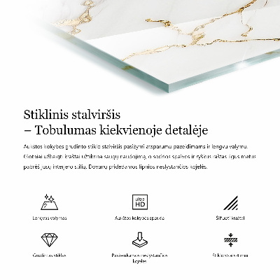 Blat masă dreptunghiular Mozaicuri decorative cu detalii