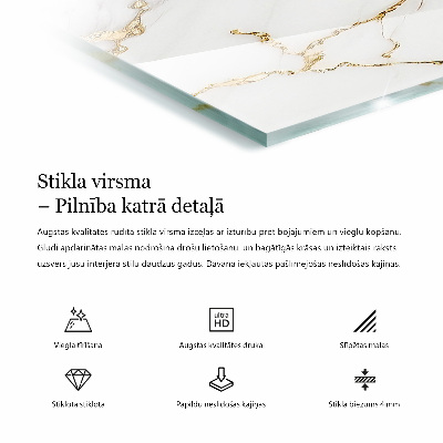 Blat masă dreptunghiular Vene subtile de marmură