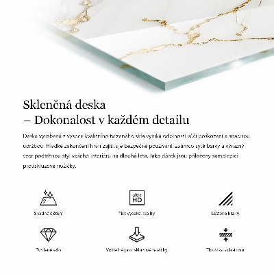Blat masă dreptunghiular Vene de marmură în design