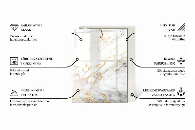 Blat masă dreptunghiular Vene de marmură în design
