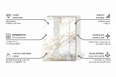 Blat masă dreptunghiular Vene de marmură în design