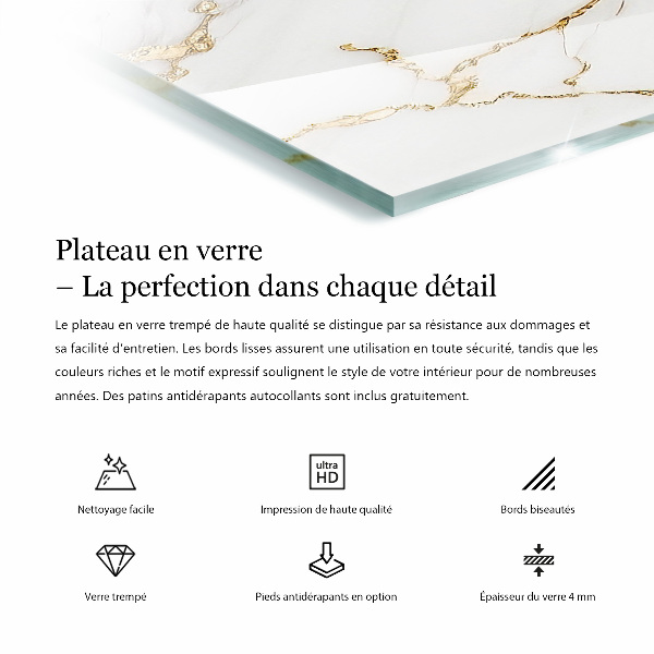 Blat masă dreptunghiular Vene de marmură în design