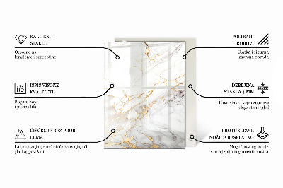 Blat masă dreptunghiular Vene de marmură în design