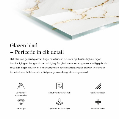 Blat masă dreptunghiular Vene de marmură în design