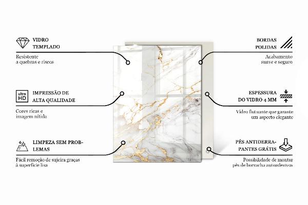 Blat masă dreptunghiular Vene de marmură în design