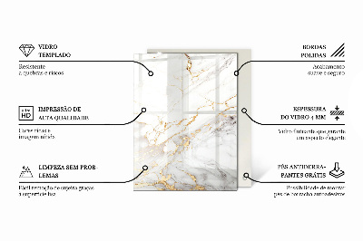 Blat masă dreptunghiular Vene de marmură în design