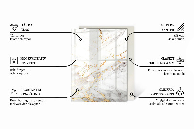 Blat masă dreptunghiular Vene de marmură în design