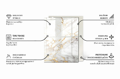 Blat masă dreptunghiular Vene de marmură în design