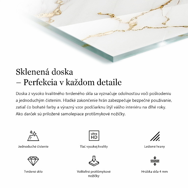 Blat masă dreptunghiular Vene de marmură în design