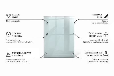 Blat de masă dreptunghiular transparent