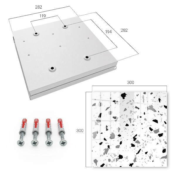 Dulap pentru chei Terrazzo monocromatic