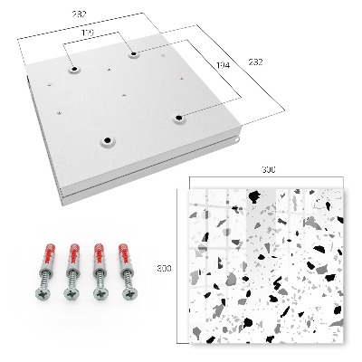 Dulap pentru chei Terrazzo monocromatic