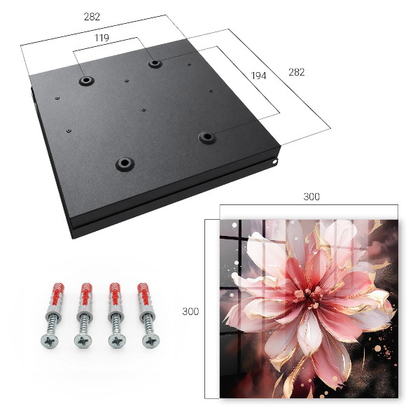 Dulap pentru chei Floare roz