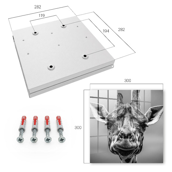 Dulap pentru chei Portretul unei girafe