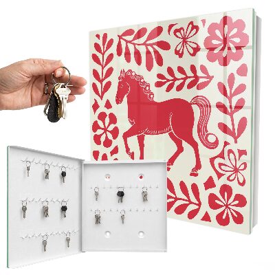 Cutie chei Ilustrație populară cu motiv de cal