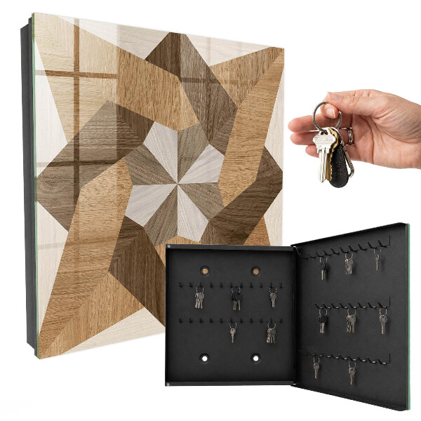 Cutie chei Stea din lemn