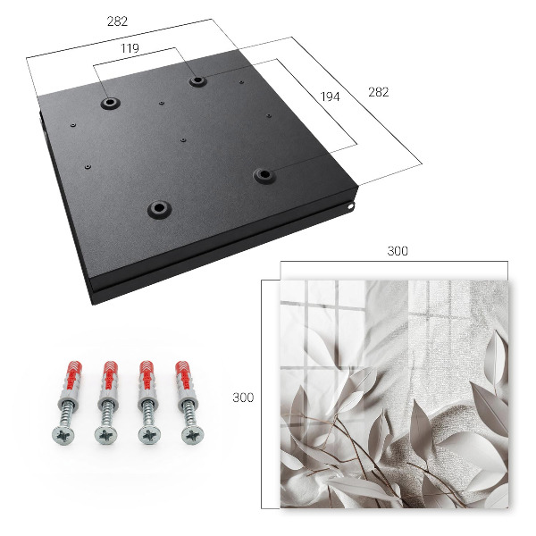 Dulap pentru chei Material textil cu frunze