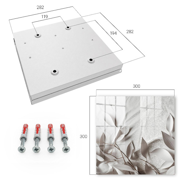 Dulap pentru chei Material textil cu frunze