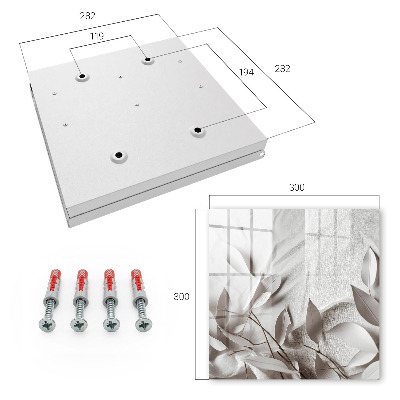Dulap pentru chei Material textil cu frunze