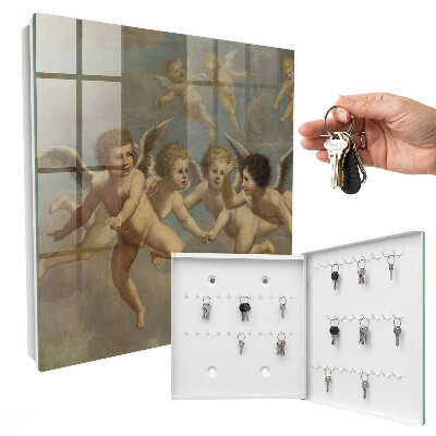 Dulap pentru chei Pictură barocă îngeri zburători Putti