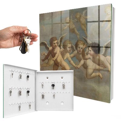 Dulap pentru chei Pictură barocă îngeri zburători Putti