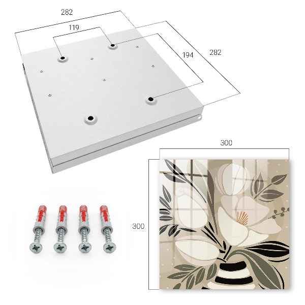 Dulap pentru chei Minimalism floral