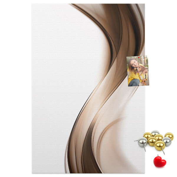 Panou plută Valuri elegante în nuanțe de maro
