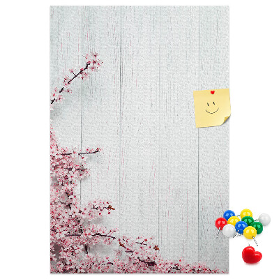 Tabla de pluta Ramuri florale pe un fundal deschis