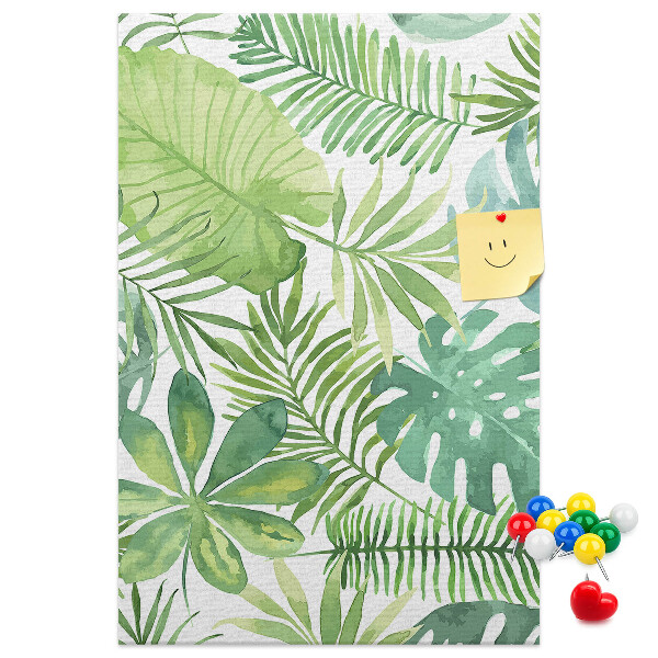 Tabla de pluta Model tropical cu frunze în nuanțe de verde