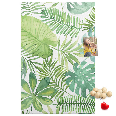 Tabla de pluta Model tropical cu frunze în nuanțe de verde