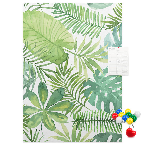 Tabla de pluta Model tropical cu frunze în nuanțe de verde