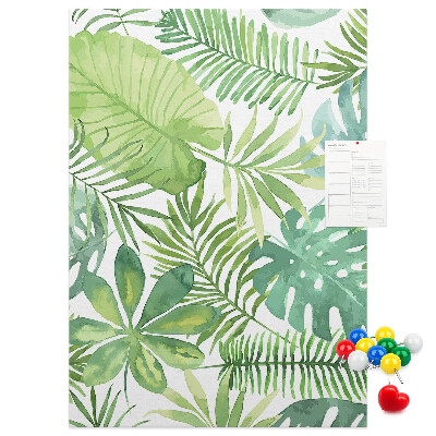 Tabla de pluta Model tropical cu frunze în nuanțe de verde