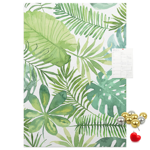 Tabla de pluta Model tropical cu frunze în nuanțe de verde