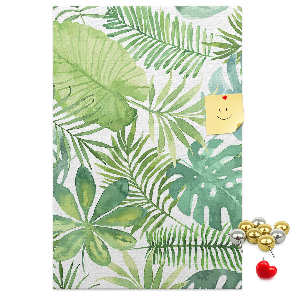 Tabla de pluta Model tropical cu frunze în nuanțe de verde