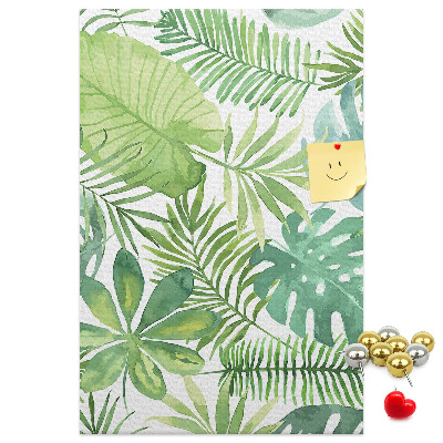 Tabla de pluta Model tropical cu frunze în nuanțe de verde