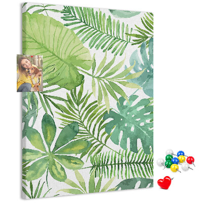 Tabla de pluta Model tropical cu frunze în nuanțe de verde