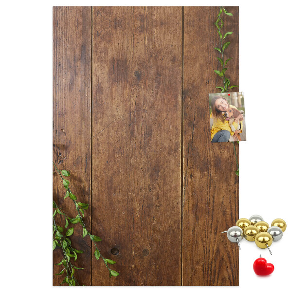 Tabla de pluta Lemn rustic cu ramuri verzi