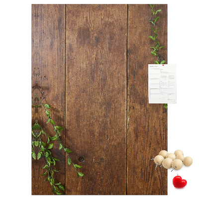 Tabla de pluta Lemn rustic cu ramuri verzi