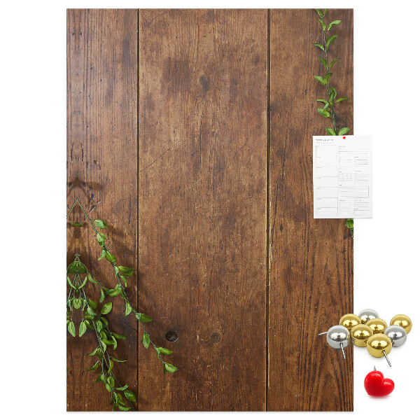 Tabla de pluta Lemn rustic cu ramuri verzi