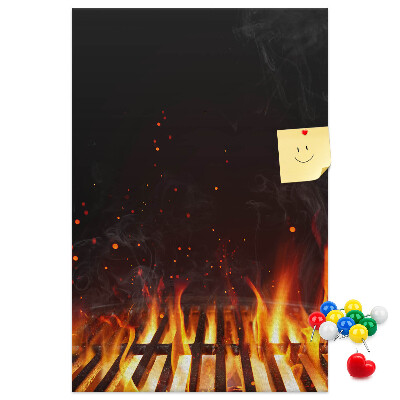 Panou plută Un foc arzător cu fum care se ridică