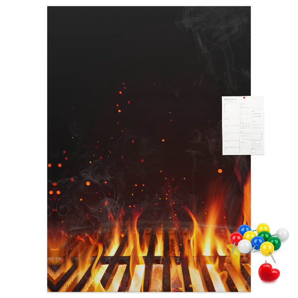 Panou plută Un foc arzător cu fum care se ridică