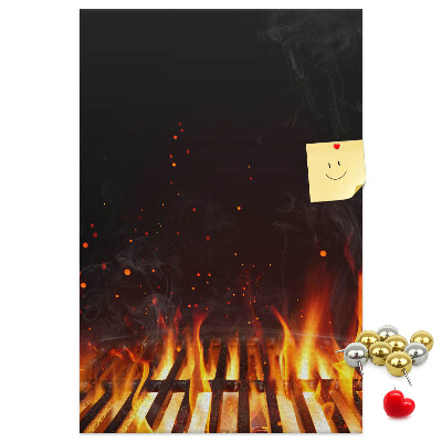Panou plută Un foc arzător cu fum care se ridică