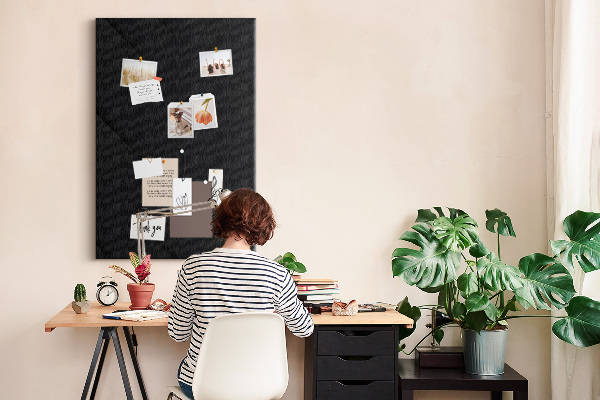 Panou plută Tablă neagră cu design minimalist