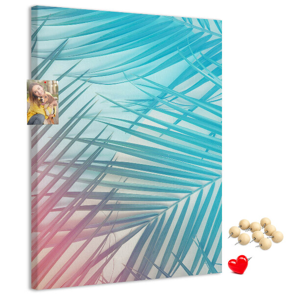 Panou plută Frunze de palmier tropicale în nuanțe pastelate
