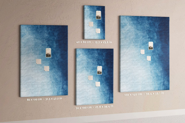 Tabla de pluta Nuanțe de albastru într-o țesătură delicată