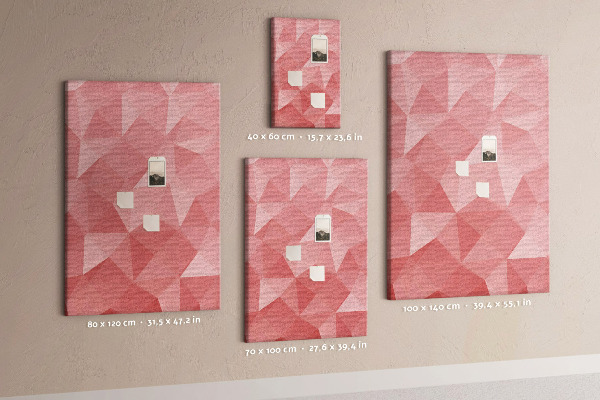 Tabla de pluta Model triunghi geometric roz abstract